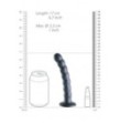 Dildo vaginale con ventosa a sfere Beaded G-Spot Dildo 6,5'' / 16,5 cm Gun Metal