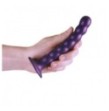 Dildo vaginale con ventosa a sfere Beaded G-Spot Dildo 6,5'' / 16,5 cm Metallic Purple