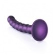 Dildo vaginale con ventosa a sfere Beaded G-Spot Dildo 6,5'' / 16,5 cm Metallic Purple