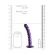 Dildo vaginale con ventosa a sfere Beaded G-Spot Dildo 6,5'' / 16,5 cm Metallic Purple