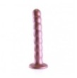 Dildo vaginale con ventosa a sfere Beaded G-Spot Dildo 6,5'' / 16,5 cm Rose Gold