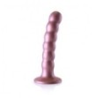 Dildo vaginale con ventosa a sfere Beaded G-Spot Dildo 5'' / 13 cm Rose Gold