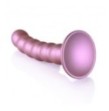 Dildo vaginale con ventosa a sfere Beaded G-Spot Dildo 5'' / 13 cm Rose Gold