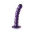 Dildo vaginale con ventosa a sfere Beaded G-Spot Dildo 5'' / 13 cm Metallic Purple