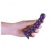 Dildo vaginale con ventosa a sfere Beaded G-Spot Dildo 5'' / 13 cm Metallic Purple