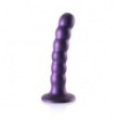 Dildo vaginale con ventosa a sfere Beaded G-Spot Dildo 5'' / 13 cm Metallic Purple