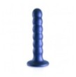 Dildo vaginale con ventosa a sfere Beaded G-Spot Dildo 5'' / 13 cm Metallic Blue