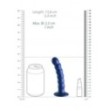 Dildo vaginale con ventosa a sfere Beaded G-Spot Dildo 5'' / 13 cm Metallic Blue