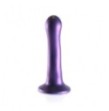 Dildo vaginale con ventosa Ultra Soft Curvy G-Spot Dildo 7''/17 cm Metallic Purple