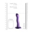 Dildo vaginale con ventosa Ultra Soft Curvy G-Spot Dildo 7''/17 cm Metallic Purple