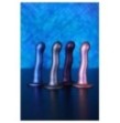 Dildo vaginale con ventosa Ultra Soft Curvy G-Spot Dildo 7''/17 cm Metallic Purple