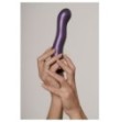 Dildo vaginale con ventosa Ultra Soft Curvy G-Spot Dildo 7''/17 cm Metallic Purple