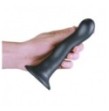 Dildo vaginale con ventosa Ultra Soft Curvy G-Spot Dildo 7''/17 cm Gun Metal