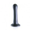 Dildo vaginale con ventosa Ultra Soft Curvy G-Spot Dildo 7''/17 cm Gun Metal