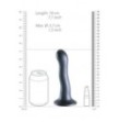 Dildo vaginale con ventosa Ultra Soft Curvy G-Spot Dildo 7''/17 cm Gun Metal