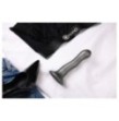 Dildo vaginale con ventosa Ultra Soft Curvy G-Spot Dildo 7''/17 cm Gun Metal