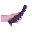 Dildo vaginale con ventosa a sfere Beaded G-Spot Dildo 8'' / 20,5 cm Metallic Purple