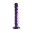 Dildo vaginale con ventosa a sfere Beaded G-Spot Dildo 8'' / 20,5 cm Metallic Purple