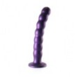 Dildo vaginale con ventosa a sfere Beaded G-Spot Dildo 8'' / 20,5 cm Metallic Purple