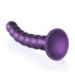 Dildo vaginale con ventosa a sfere Beaded G-Spot Dildo 8'' / 20,5 cm Metallic Purple