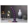 Dildo vaginale con ventosa a sfere Beaded G-Spot Dildo 8'' / 20,5 cm Metallic Purple