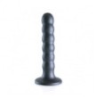 Dildo vaginale con ventosa a sfere Beaded G-Spot Dildo 5'' / 13 cm Gun Metal