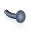 Dildo vaginale con ventosa a sfere Beaded G-Spot Dildo 5'' / 13 cm Gun Metal