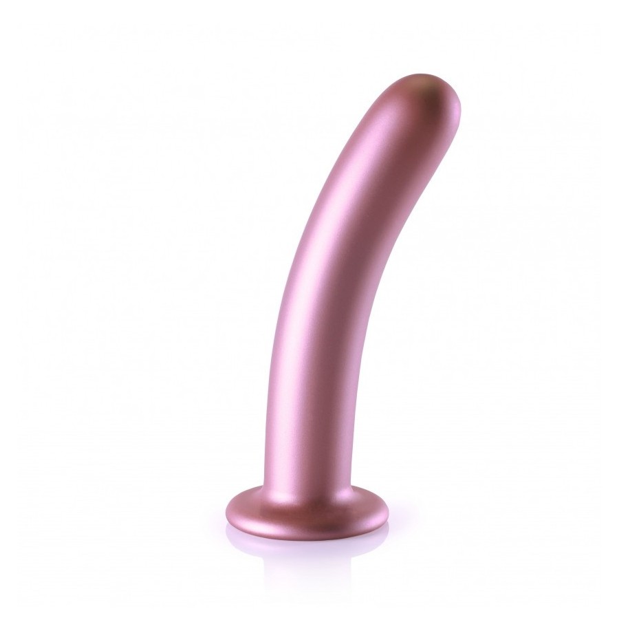 Dildo vaginale con ventosa Smooth G-Spot Dildo 7'' / 17 cm Rose Gold