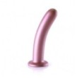 Dildo vaginale con ventosa Smooth G-Spot Dildo 7'' / 17 cm Rose Gold