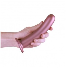 Dildo vaginale con ventosa Smooth G-Spot Dildo 7'' / 17 cm Rose Gol...