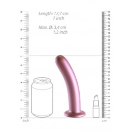 Dildo vaginale con ventosa Smooth G-Spot Dildo 7'' / 17 cm Rose Gol...