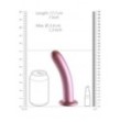 Dildo vaginale con ventosa Smooth G-Spot Dildo 7'' / 17 cm Rose Gold