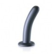 Dildo vaginale con ventosa Smooth G-Spot Dildo 6'' / 14,5 cm Gun Metal