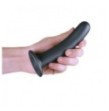 Dildo vaginale con ventosa Smooth G-Spot Dildo 6'' / 14,5 cm Gun Metal