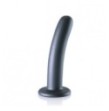 Dildo vaginale con ventosa Smooth G-Spot Dildo 6'' / 14,5 cm Gun Metal