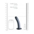 Dildo vaginale con ventosa Smooth G-Spot Dildo 6'' / 14,5 cm Gun Metal