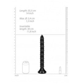 Fallo anale con ventosa Scaled Anal Snake 12''/ 30 cm Black - Sex T...