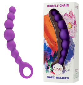 Fallo anale in silicone plug butt Bubble chain Lilla - Falli - Sexy...