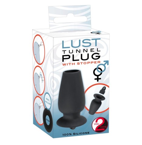 Plug anale con tappo Lust tunnel plug with stopper - Plug Anale - S...