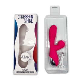 Vibratore vaginale con succhia clitoride Caribbean Shine pink - Vib...