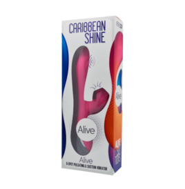 Vibratore vaginale con succhia clitoride Caribbean Shine pink - Vib...