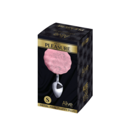 Plug anale con coda Metal Anal Fluffy Plug S pink - Plug Anale - Se...