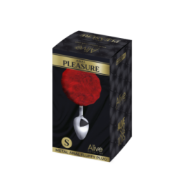 Plug anale con coda Metal Anal Fluffy Plug S red - Plug Anale - Sex...