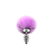 Plug anale con coda Metal Anal Fluffy Twist Plug S purple