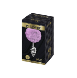 Plug anale con coda Metal Anal Fluffy Twist Plug S purple - Plug An...