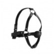 Imbracatura viso con morso Head Harness with Solid Ball Gag Black