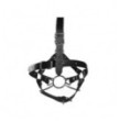 Imbracatura viso con morso Head Harness with Spider Gag and Nose Hooks Black