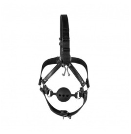 Imbracatura viso con morso Head Harness with Breathable Ball Gag an...