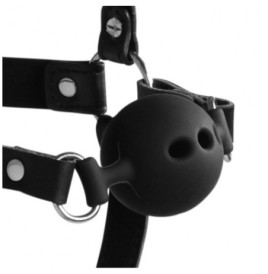 Imbracatura viso con morso Head Harness with Breathable Ball Gag an...