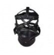 Imbracatura viso con zip per bocca Head Harness with Zip-up Mouth and Lock Black